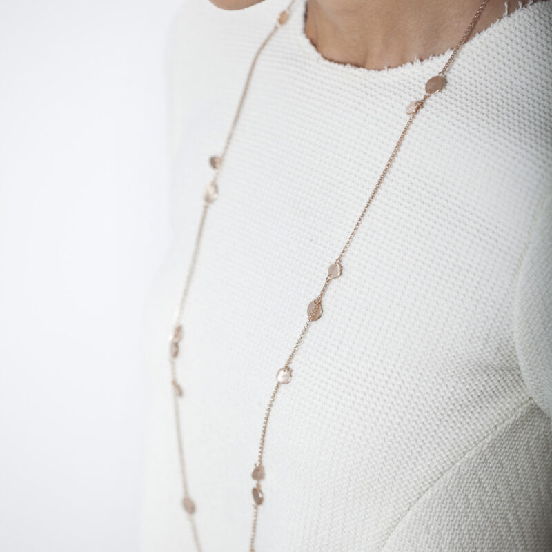 Paillettes Necklace Long Rosé